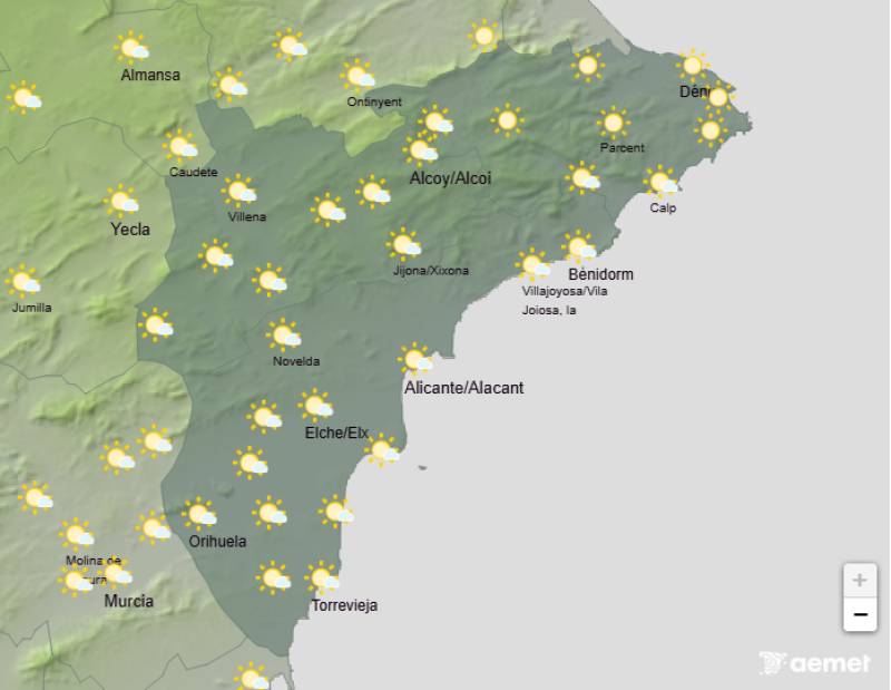 Cloudy and cool: Alicante weekend weather forecast November 6-9