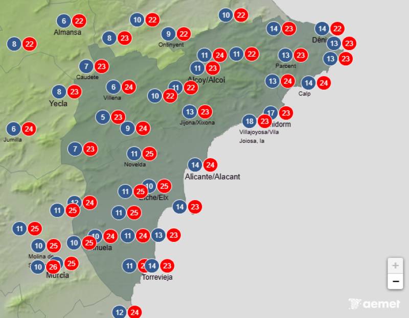 Mild week ahead with rising temperatures: Alicante weather forecast November 10-13