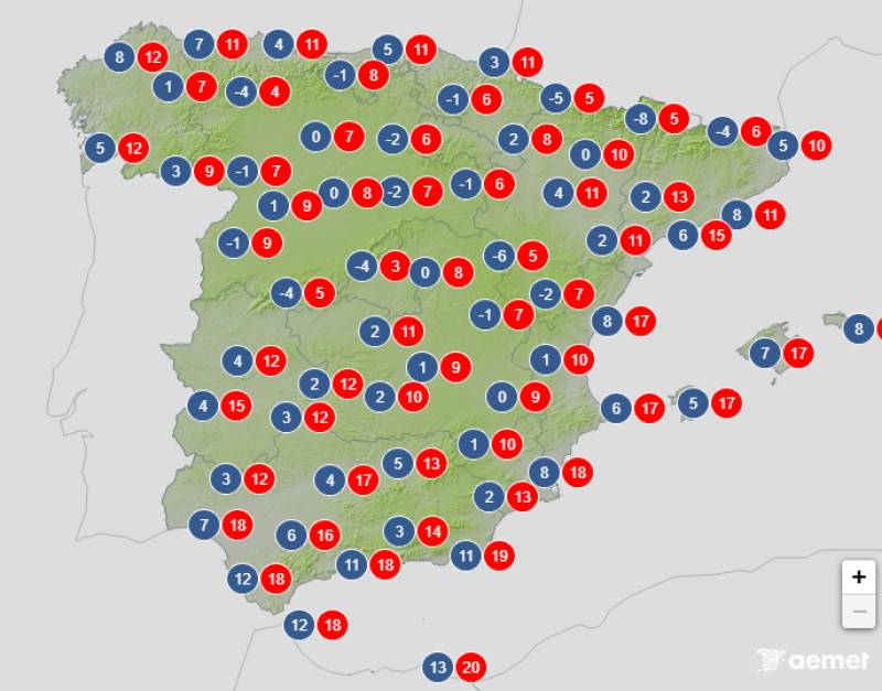 Arctic air brings sub-zero temperatures: Spain weather forecast November 17-20