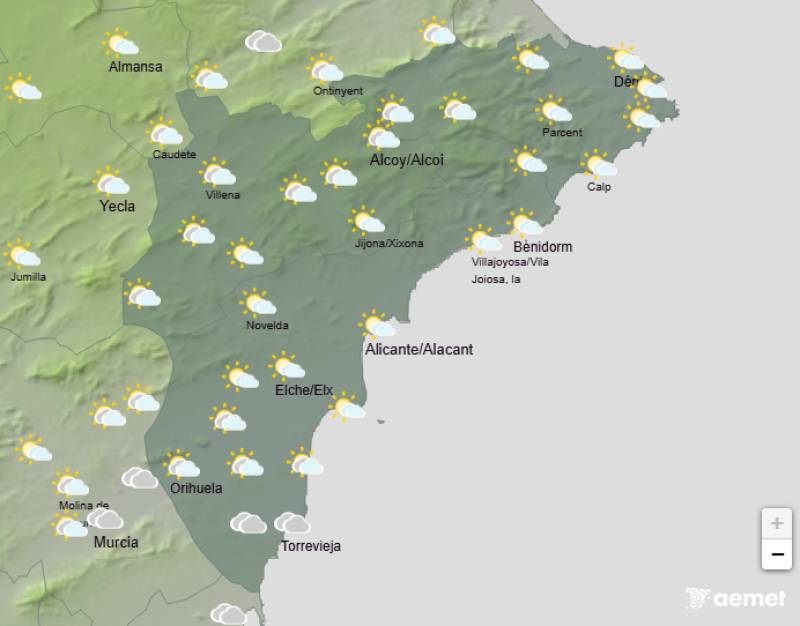 Temperatures plummet by up to 10ºC: Alicante weather forecast November 17-20
