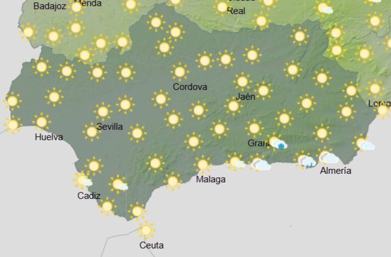 Andalucía weekly weather forecast November 20-23: Chilly starts and sunny spells with patchy skies