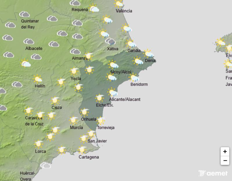 Temperatures drop and winds pick up: Alicante weather forecast November 24-27