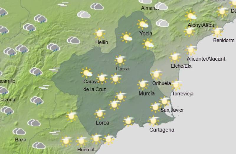 Up to 24 degrees in Murcia again this bank holiday weekend: Weather forecast December 4-8