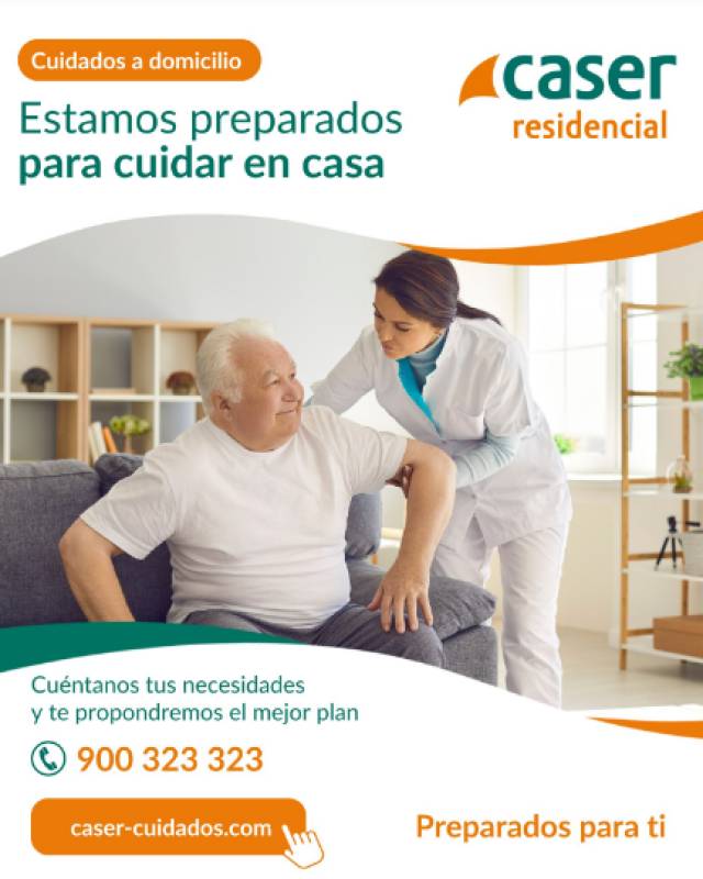 Caser Cuidados offers professional home care services to older people in Murcia