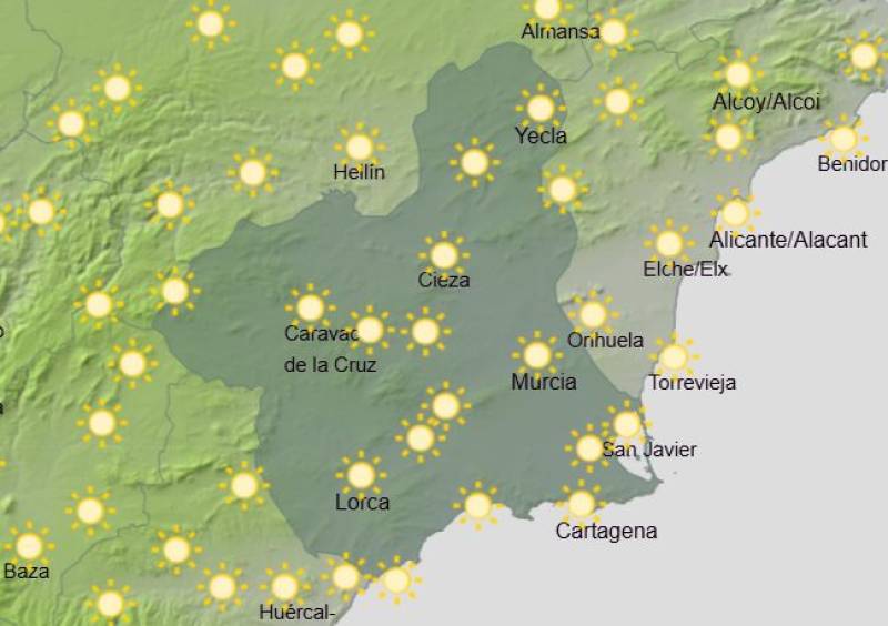 Murcia weekly weather forecast March 16-19: Sunny and dry