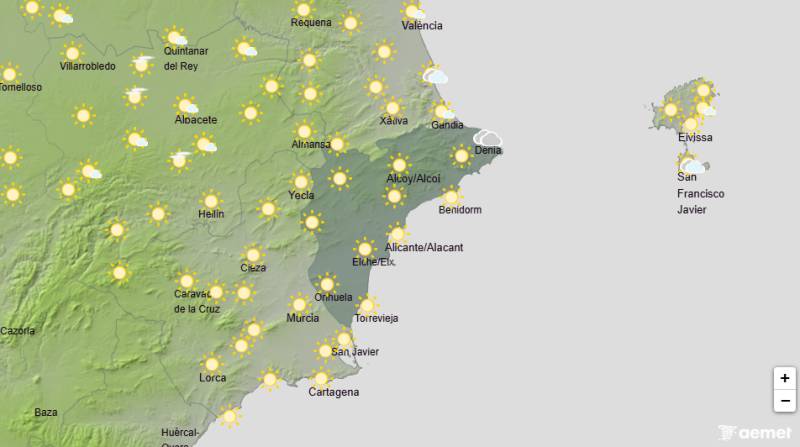 Sunny skies and rising temperatures: Alicante weather forecast May 25-28