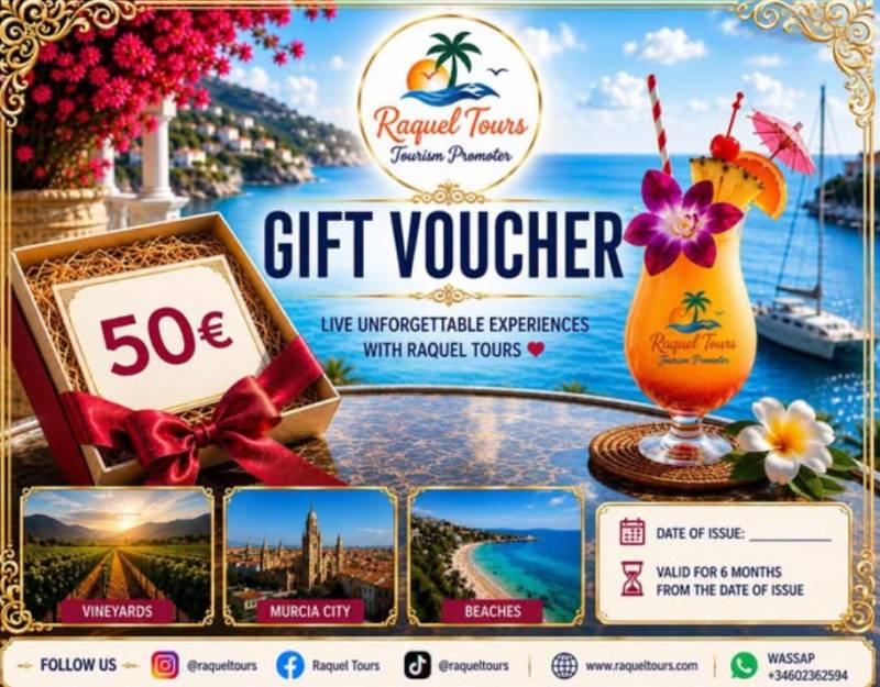Stuck for a gift idea this summer? Raquel Tours Murcia has just launched its new gift card!
