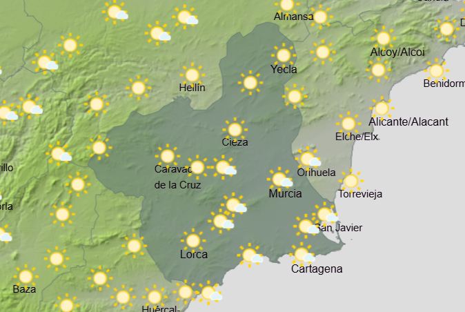 Rain and storms bring temperatures down... but only a bit: Murcia weekly weather forecast June 15-18