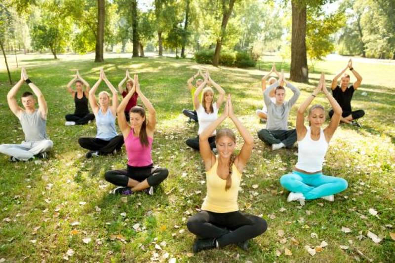 June 21 International Yoga Day in the park in Almería