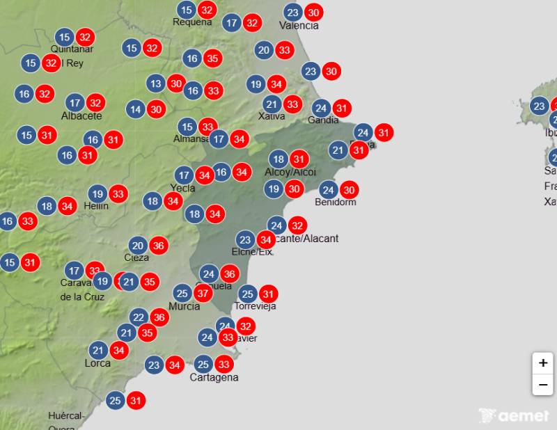 Alicante weekend weather July 23-26: Red alert as temperatures could hit 45ºC