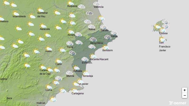 Warm weather returns before midweek showers: Alicante weather forecast September 14-17