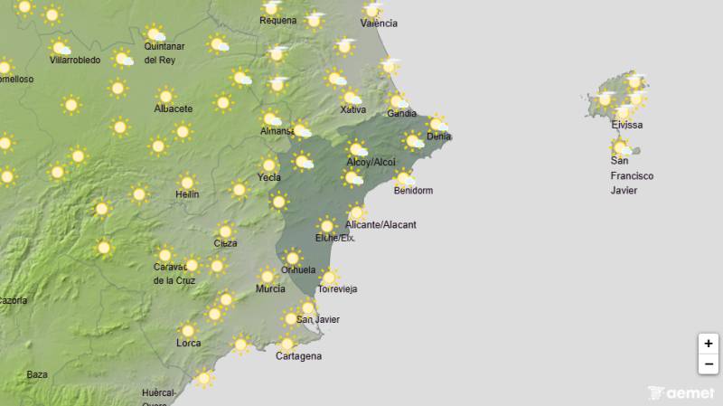 Warm weather returns before midweek showers: Alicante weather forecast September 14-17