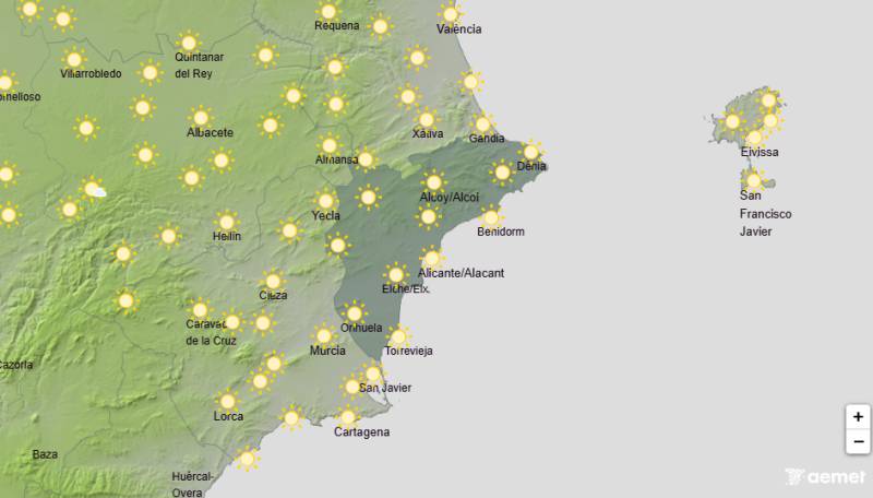 Warm weather returns before midweek showers: Alicante weather forecast September 14-17