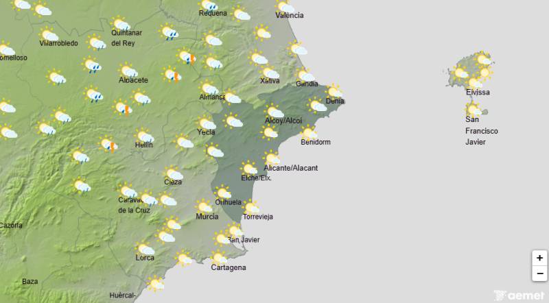 Warm weather returns before midweek showers: Alicante weather forecast September 14-17