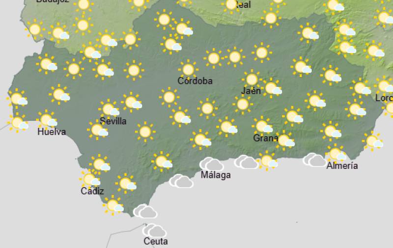Andalucía weekly weather forecast October 12-15: Settled start gives way to coastal rain by midweek