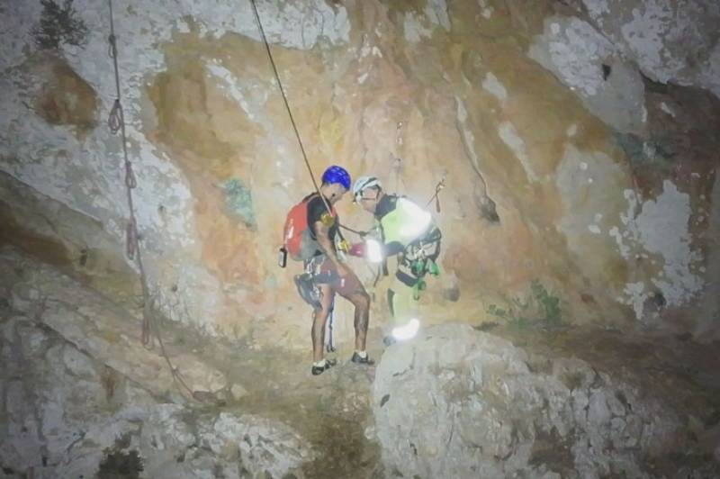 Climber rescued from the rock face of Peñas Blancas