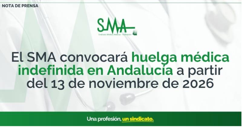 Andalusian doctors announce indefinite strike from November 13