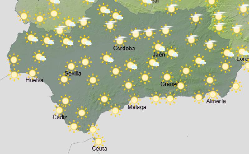 Andalucía weekend weather forecast October 22-25: Settled and sunny with a mild feel