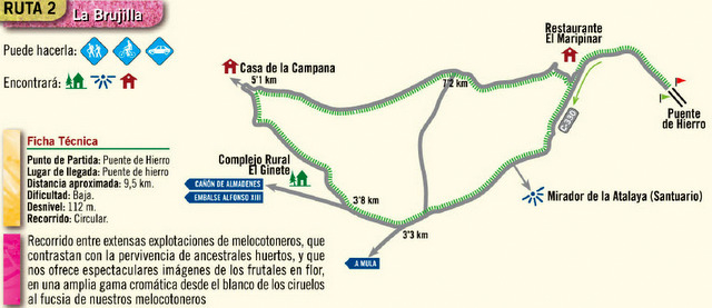 Cycling, walking, driving route 2, Cieza routes