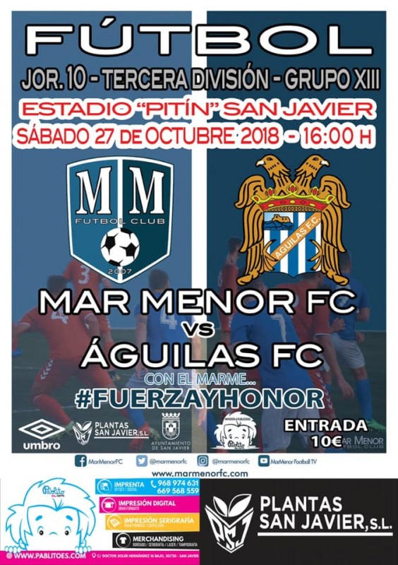 Murcia Today - 27th October Mar Menor Fc V Águilas Fc At The Pitín Stadium  In San Javier