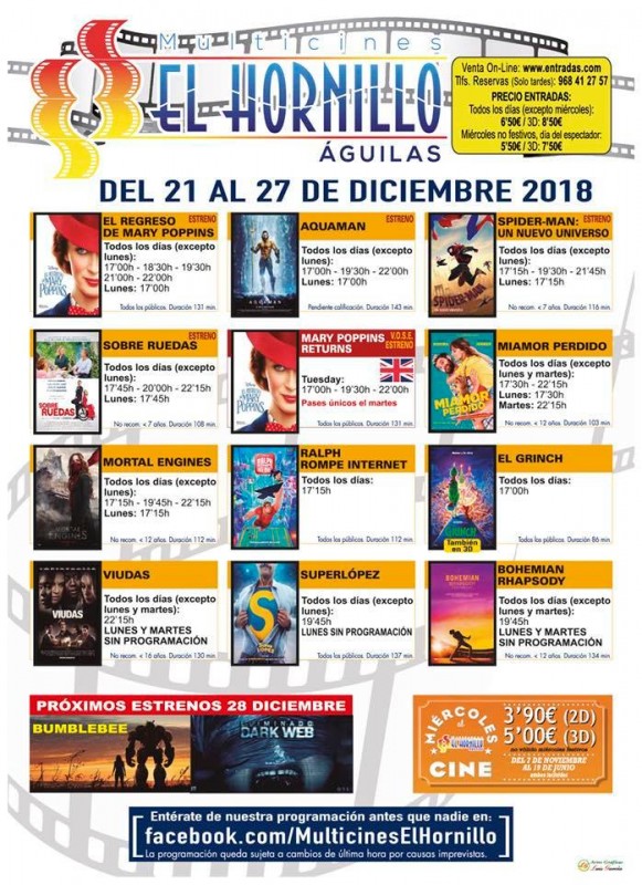 Murcia Today Archived 25th December English Language Cinema At 5813