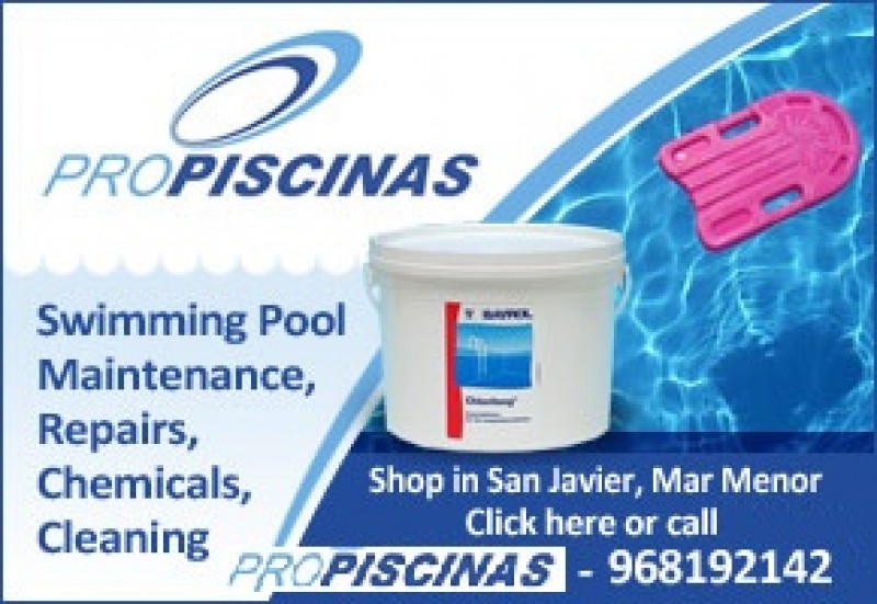 Pro Piscinas swimming pool construction, pool products and pool supplies in San Javier