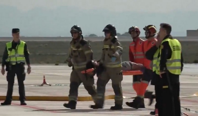Disastrous scenes at Corvera airport in emergency simulation