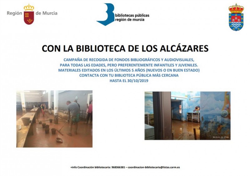 <span style='color:#780948'>ARCHIVED</span> - Book appeal for Los Alcázares library following Gota Fría