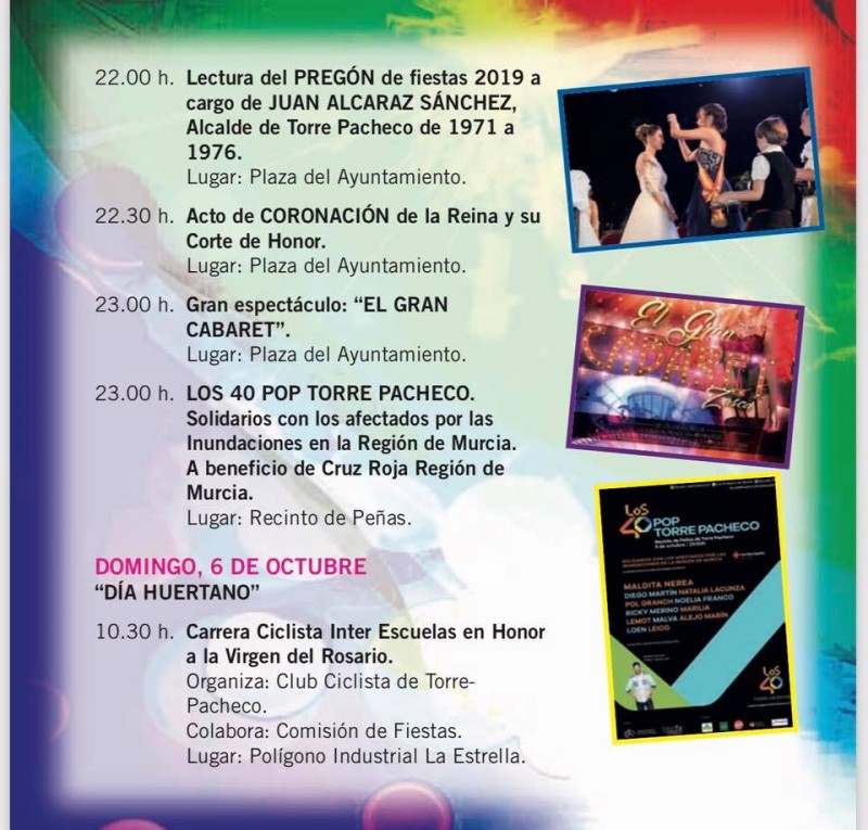 <span style='color:#780948'>ARCHIVED</span> - 4th to 7th October; First weekend of Torre Pacheco Fiestas