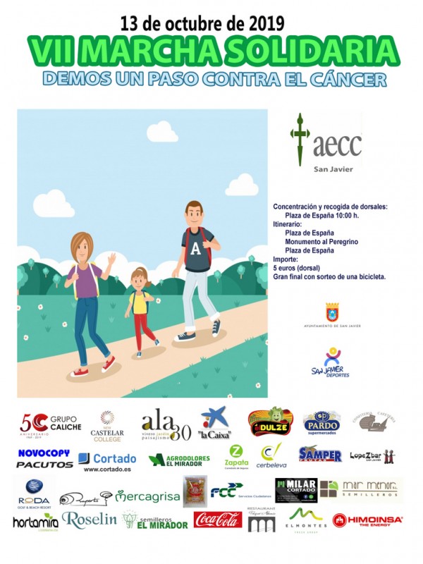 <span style='color:#780948'>ARCHIVED</span> - 13th October annual AECC cancer awareness walk and fundraiser in San Javier
