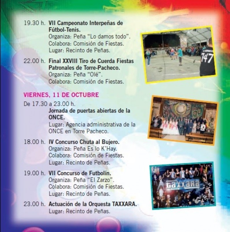 <span style='color:#780948'>ARCHIVED</span> - 11th to 13th October ; Last weekend of Torre Pacheco Fiestas