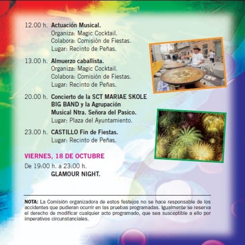 <span style='color:#780948'>ARCHIVED</span> - 11th to 13th October ; Last weekend of Torre Pacheco Fiestas