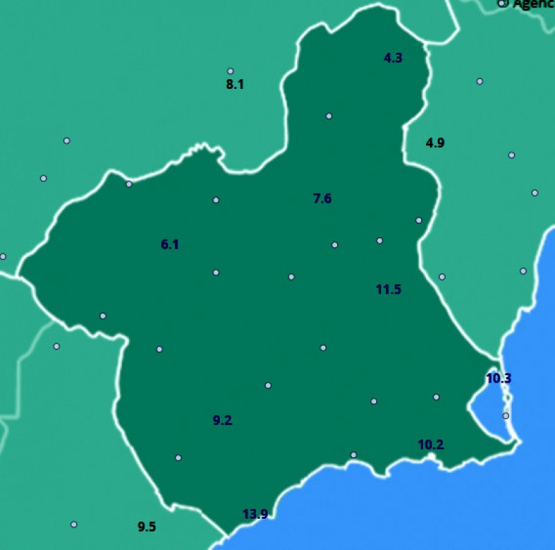 <span style='color:#780948'>ARCHIVED</span> - Autumn morning chill sees temperatures fall to 4 degrees in the north of Murcia