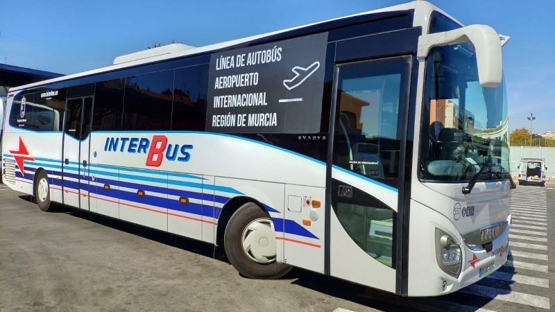 Public bus routes and timetables to and from the Region of Murcia International Airport in Corvera, winter 2019-20
