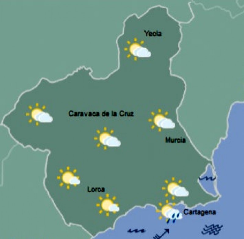 <span style='color:#780948'>ARCHIVED</span> - A cold weekend ahead in Murcia after temperatures fell by 7 degrees in an hour on Thursday