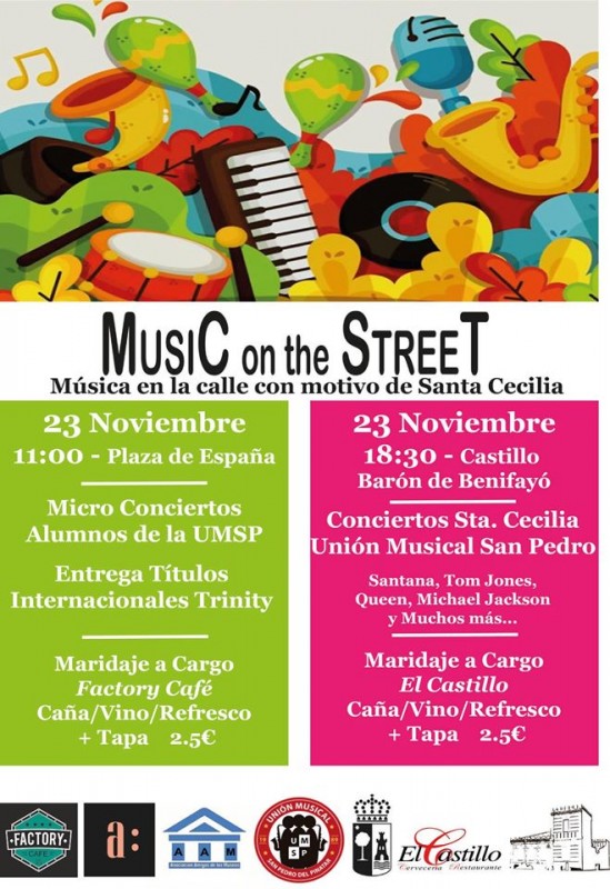<span style='color:#780948'>ARCHIVED</span> - 23rd November, free music on the streets of San Pedro del Pinatar for Saint Cecilia