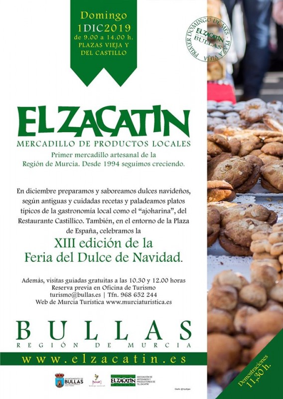<span style='color:#780948'>ARCHIVED</span> - 1st December the Zacatin artisan market in Bullas focuses on seasonal sweet treats