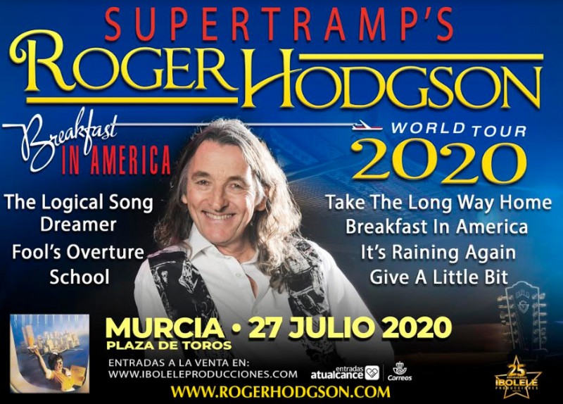 <span style='color:#780948'>ARCHIVED</span> - 27th July, Roger Hodgson of Supertramp in concert in Murcia