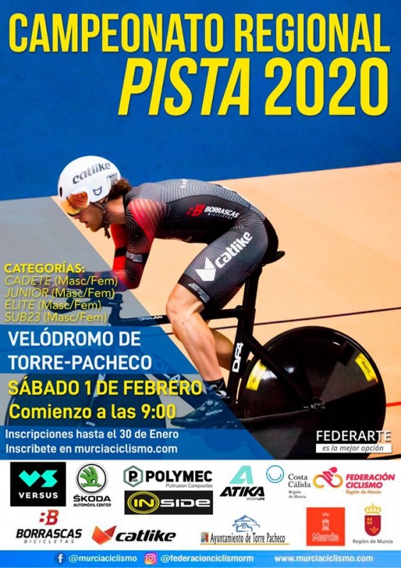 <span style='color:#780948'>ARCHIVED</span> - Saturday 1st February regional track cycling competition at Torre Pacheco velodrome