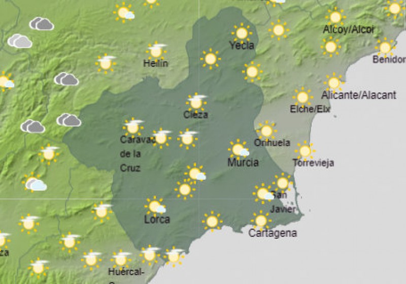 <span style='color:#780948'>ARCHIVED</span> - Fine weather for the start of Easter weekend in Murcia but rain approaching by Sunday