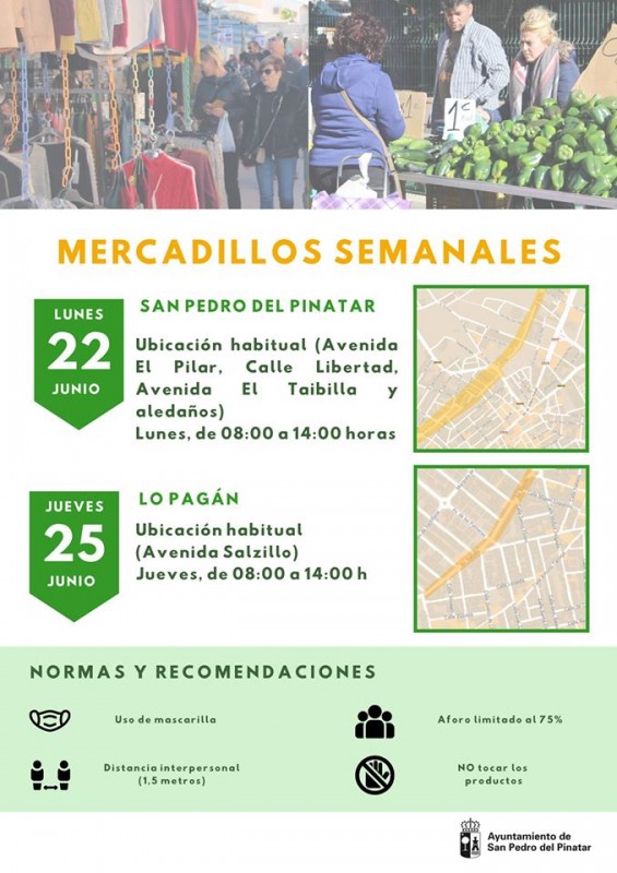 <span style='color:#780948'>ARCHIVED</span> - San Pedro del Pinatar weekly market returns to normal location next week