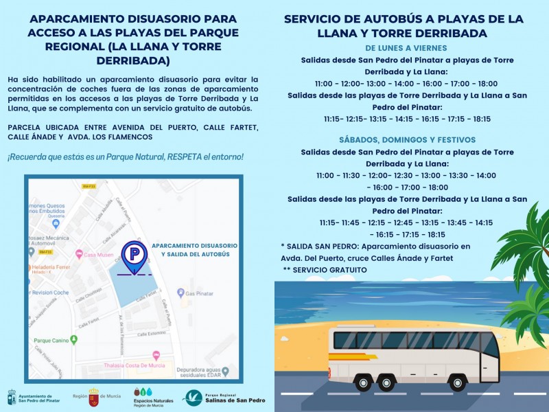 <span style='color:#780948'>ARCHIVED</span> - Free bus service to San Pedro del Pinatar Mediterranean beaches
