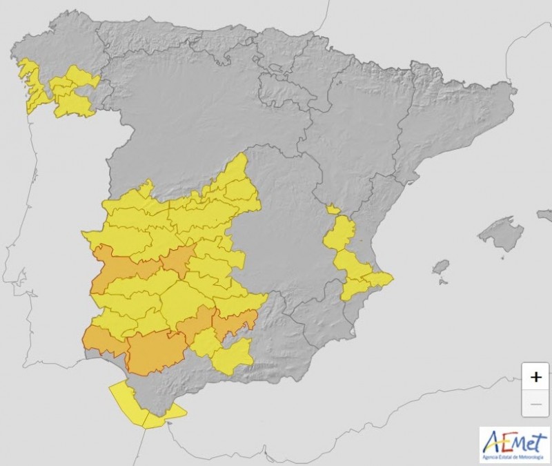 <span style='color:#780948'>ARCHIVED</span> - Average temperatures 28-29 degrees across Murcia Region with maximums of 32
