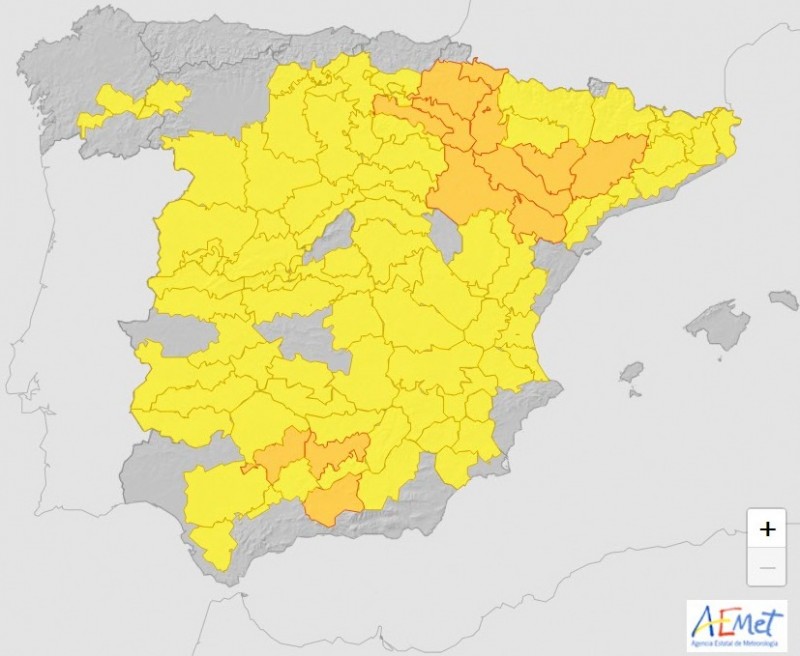 <span style='color:#780948'>ARCHIVED</span> - Heatwave spreads across Spain; alerts for Murcia region on Saturday and Sunday for 37-43 degrees Celsius