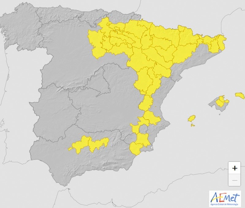 <span style='color:#780948'>ARCHIVED</span> - Two areas of Murcia Region remain on yellow heat alert during Monday