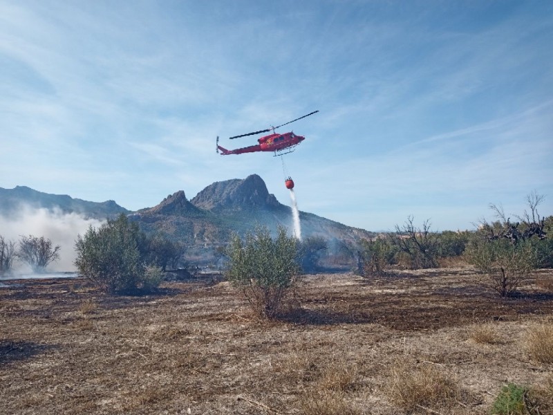 <span style='color:#780948'>ARCHIVED</span> - Fire close to school and urban area extinguished in Cieza