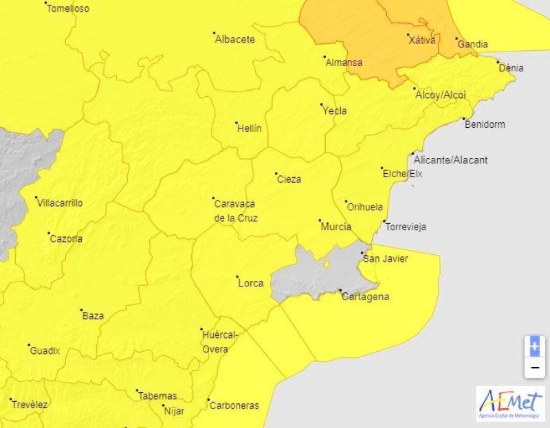 <span style='color:#780948'>ARCHIVED</span> - Yellow alerts for strong winds and rough seas in Murcia on Friday and Saturday