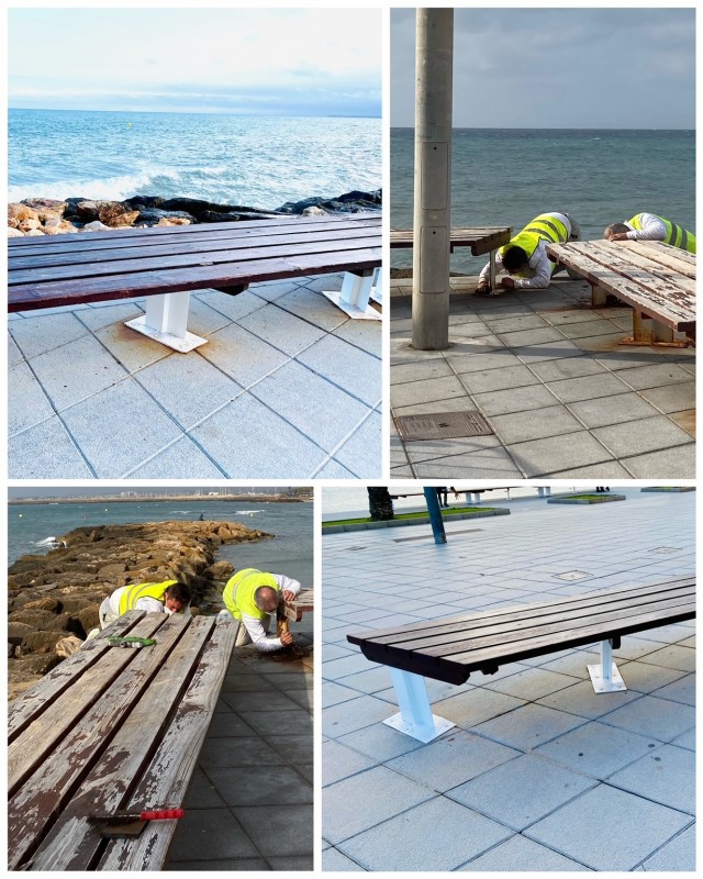 <span style='color:#780948'>ARCHIVED</span> - Improvements continue on beach promenades and benches in Torrevieja