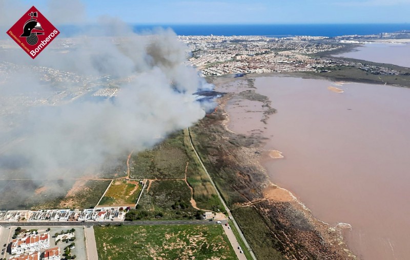 <span style='color:#780948'>ARCHIVED</span> - Guardia Civil investigation underway to clarify cause of fire in Torrevieja Lagunas de la Mata park