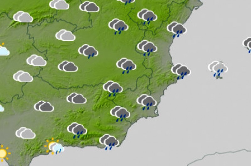 <span style='color:#780948'>ARCHIVED</span> - Warnings for possible torrential rain in Murcia, Alicante and Almería on Sunday